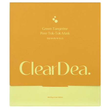 ClearDea - Green Tangerine Pore Tok-Tok Mask - Набір зволожувальних тканинних масок для обличчя - 20gx4
