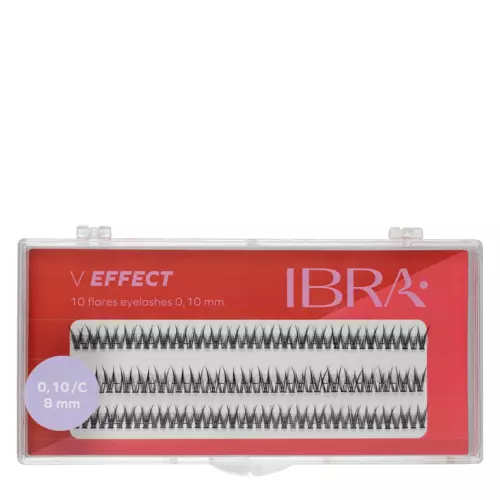 Ibra Makeup - Пучки ресниц V Effect 0,10 - 8 мм