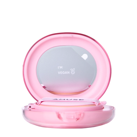 Amuse - Dew Power Vegan Cushion - Веганский тональный кушон с сияющим финишем - 01 Pure - 15g