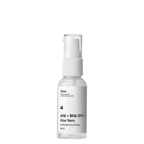 Sane - Aloe Vera Peeling Solution - Пилинг для лица с экстрактом алоэ + AHA + BHA 10% - 30ml