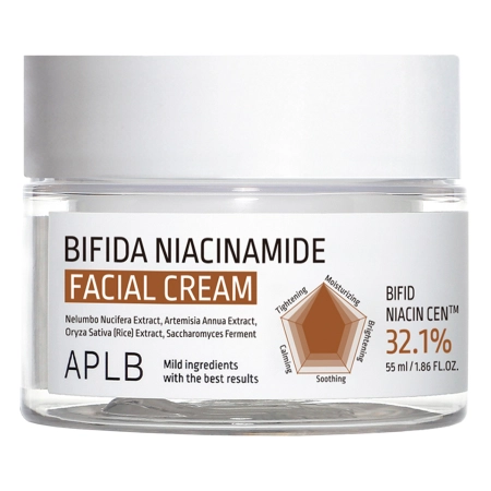 APLB - Bifida Niacinamide Facial Cream - Крем для візуального звуження пор з ніацинамідом - 55ml