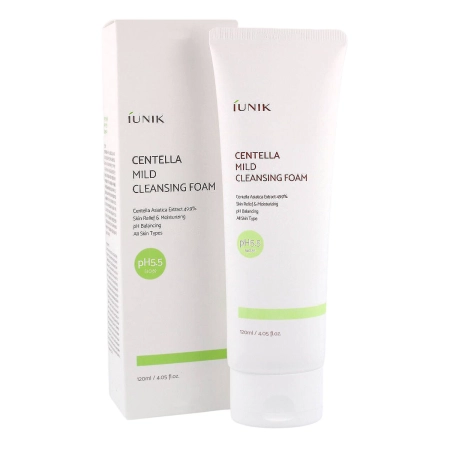 iUNIK - М'яка очищувальна пінка з центелою - Centella Mild Cleansing Foam - 120ml