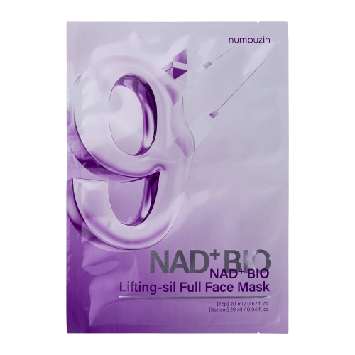 Numbuzin - No.9 NAD Bio Lifting Full Cover Facial Mask - Ліфтингова маска для обличчя з коензимом NAD - 26ml