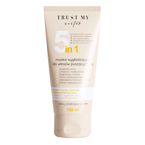 Trust My Sister - Розгладжувальна маска 5в1 для волосся середньої пористості - 150ml