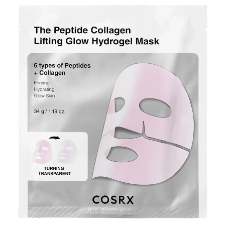 COSRX - Peptide Collagen Glow Hydrogel Mask - Гідрогелева маска з пептидами і колагеном - 34g