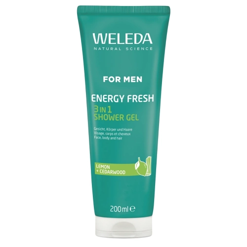 WELEDA - For Men Energy Fresh 3 in 1 Shower Gel - Гель для душа для мужчин - 200ml
