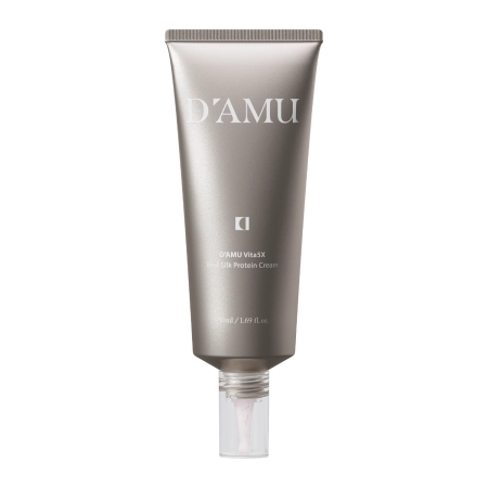 D’AMU - Vita5X Real Silk Protein Cream - Зміцнювальний крем для обличчя - 50ml