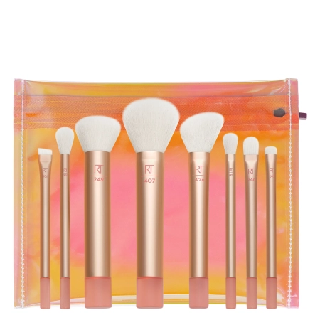 Real Techniques - The Wanderer Travel Brush Kit - Дорожный набор кистей для макияжа с косметичкой