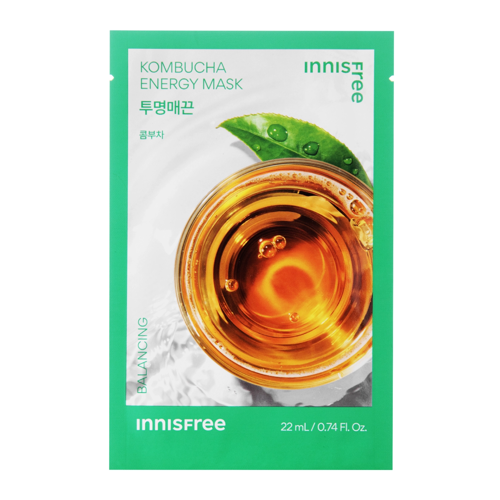 Innisfree - Squeeze Energy Mask - Kombucha - Clarifying - Очищувальна тканинна маска з пробіотиками - 22ml
