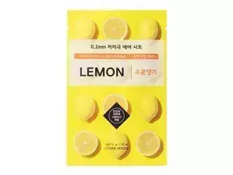 Etude House - 0.2mm Therapy Air Mask - Lemon - Зволожуюча і освітлююча маска з екстрактом лимона