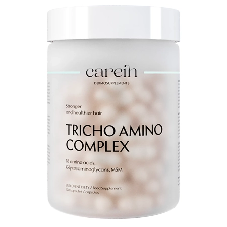 Carein - Tricho Amino Complex - Дермодобавка - Укрепление тонких и ломких волос - 120капсул