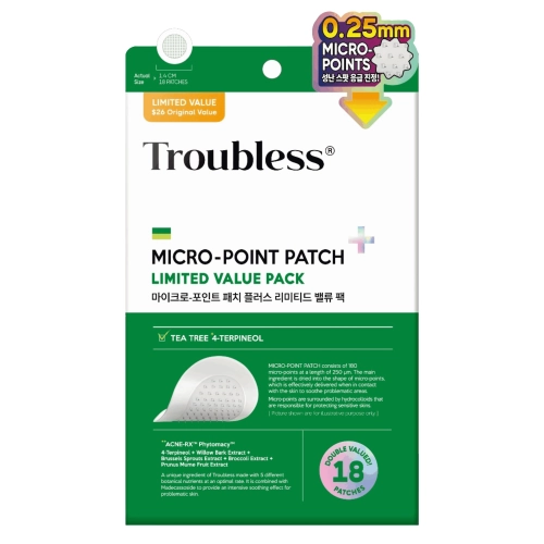 Troubless - Micro-Point Patch Plus Limited Value Pack - Патчи от прыщей с микроголками - 18шт
