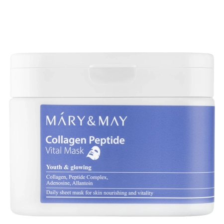 Mary&May - Collagen Peptide Vital Mask - Набор укрепляющих тканевых масок для лица - 30шт
