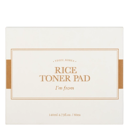 I'm From - Rice Toner Pad - Зволожувально-освітлювальні педи для обличчя - 60шт.