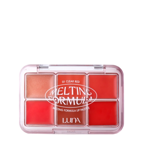 LUNA - Melting Formula Lip Palette - Палітра блисків для губ - 01 Clear Red - 10,2g