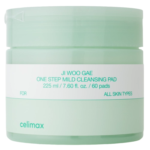 Celimax - Ji.Woo.Gae One Step Mild Cleansing Pad - Очищувальні педи для обличчя - 60шт./230ml