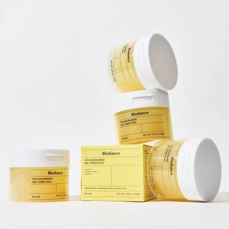 Biodance - Vita Niacinamide Gel Toner Pads - Осветляющие пэды для лица - 60шт