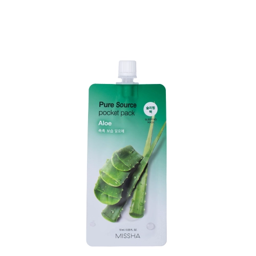 Missha - Pure Source Pocket Pack - Aloe - Зволожувальна маска для обличчя - 10ml