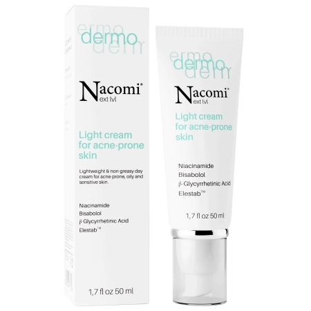 Nacomi - Легкий крем для проблемної шкіри - Dermo - Light Cream for Acne-Prone Skin - 50ml