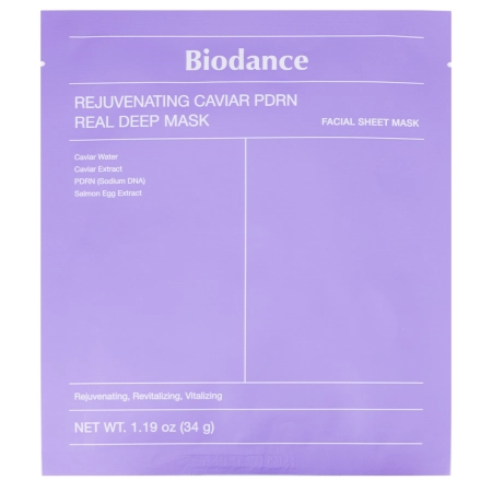 Biodance - Rejuvenating Caviar PDRN Real Deep Mask - Набор коллагеновых масок для лица с PDRN - 4шт/34g