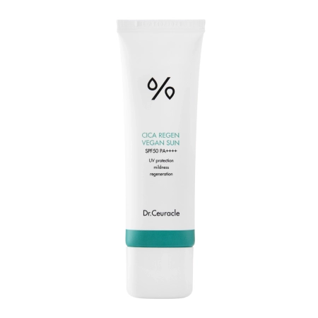 Dr.Ceuracle - Cica Regen Vegan Sun SPF50+/PA ++++ - Успокаивающий солнцезащитный крем - 50ml