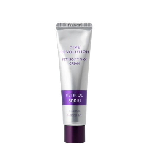 Missha - Time Revolution Retinol 500 Shot Cream - Укрепляющий крем для лица с ретинолом - 60ml
