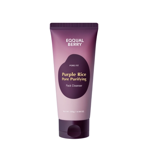 EQQUALBERRY - Purple Rice Pore Purifying Pack Cleanser - Очищающая паста для умывания лица - 130g