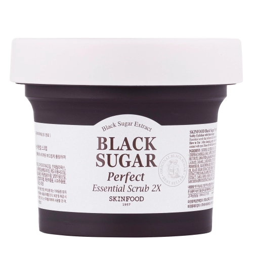 Skinfood - Black Sugar Perfect Essential Scrub 2X - Скраб для лица с коричневым сахаром - 210g
