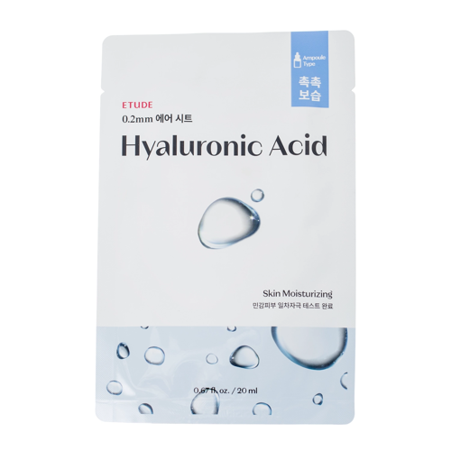 Etude House - 0.2mm Therapy Air Mask - Hyaluronic Acid - Увлажняющая маска с гиалуроновой кислотой - 20ml