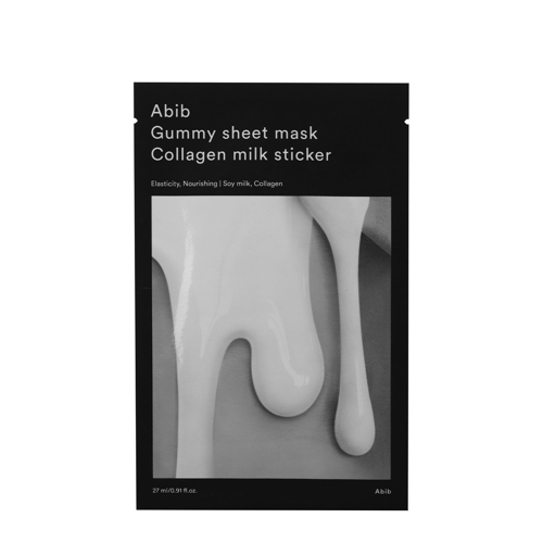 Abib - Gummy Sheet Mask Collagen Milk Sticker - Увлажняющая тканевая маска с коллагеном - 27ml