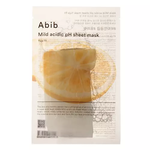 Abib - Mild Acidic pH Sheet Mask Yuja Fit - Восстанавливающая тканевая маска для лица - 30ml