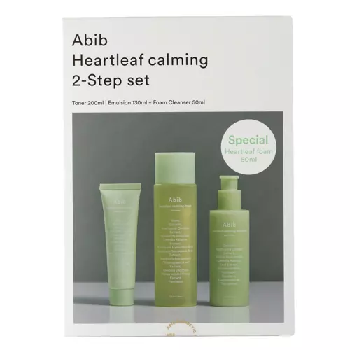 Abib - Успокаивающий набор с тоником, эмульсией и пенкой - Heartleaf Calming 2-Step set