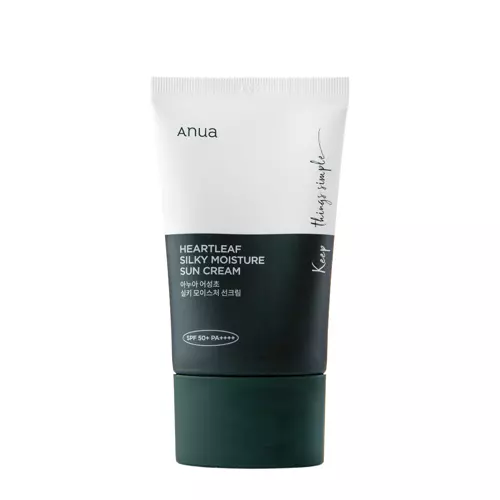 Anua - Heartleaf Silky Moisture Sun Cream SPF50+/PA++++ - Увлажняющий солнцезащитный крем - 50ml