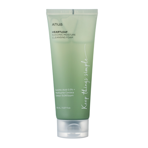 Anua - Heartleaf Succinic Moisture Cleansing Foam - Успокаивающая пенка для умывания лица - 150ml