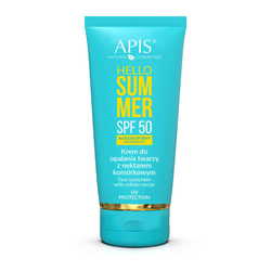 Apis - Солнцезащитный крем для лица с клеточным нектаром SPF50 - Hello Summer - SPF50 Waterproof - 50ml