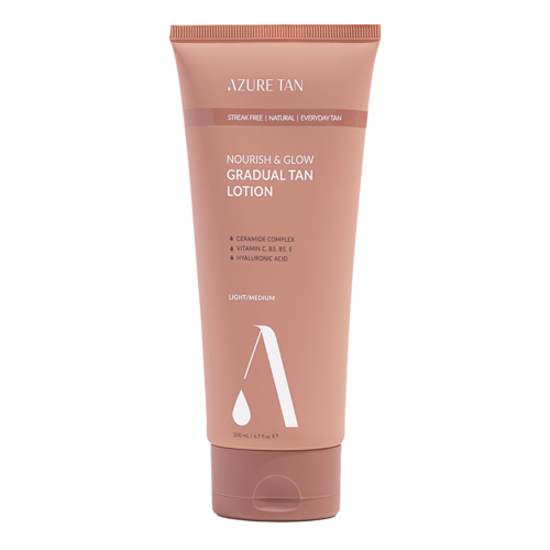 Azure Tan - Nourish & Glow Gradual Tan Lotion - Бальзам для автозагара - Light/Medium - 200ml