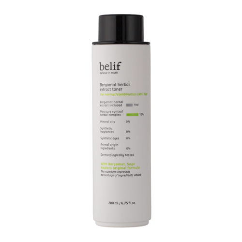 Belif - Bergamot Herbal Extract Toner - Увлажняющий тоник для лица с экстрактом бергамота - 200ml