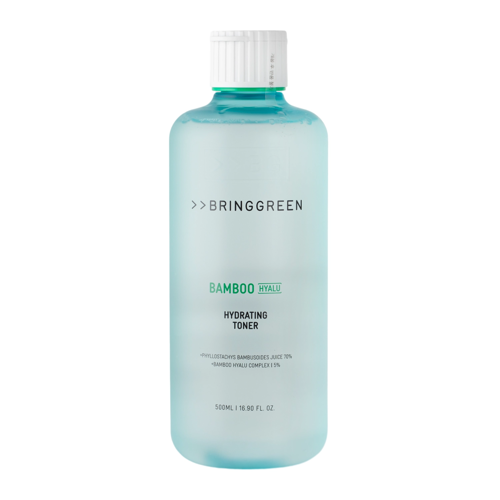 Bring Green - Bamboo Hyalu Hydrating Toner Jumbo - Увлажняющий тонер для лица с соком бамбука - 500ml