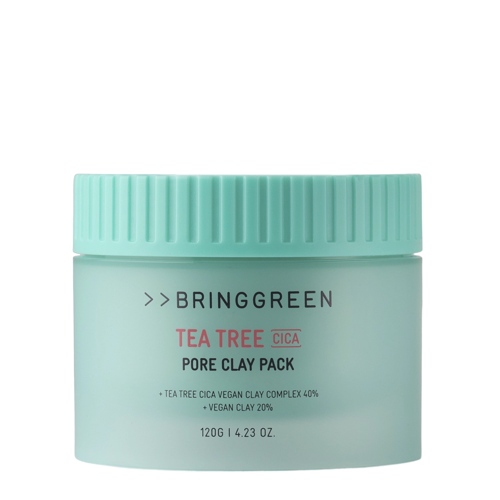 Bring Green - Tea Tree Cica Pore Clay Pack - Очищающая глиняная маска для лица - 120g