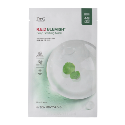 Dr.G - Red Blemish Deep Soothing Mask - Успокаивающая тканевая маска для лица - 28g