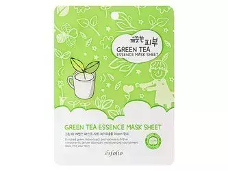 Esfolio - Pure Skin Green Tea Essence Mask Sheet - Успокаивающая тканевая маска с зеленым чаем - 25ml