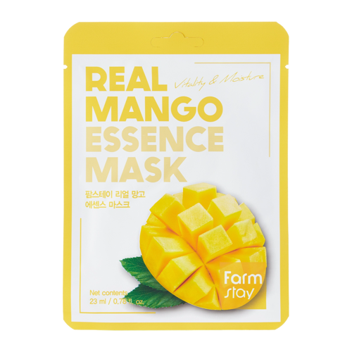 Farmstay - Real Mango Essence Mask - Разглаживающая тканевая маска с экстрактом манго - 23ml/1шт.