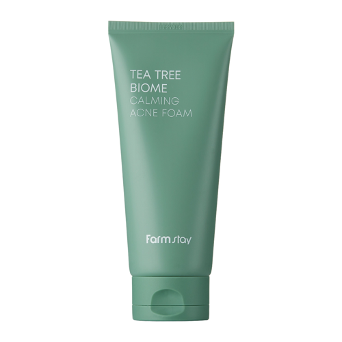 Farmstay - Tea Tree Biome Calming Acne Foam - Противовоспалительная пенка для умывания лица с маслом чайного дерева - 180ml