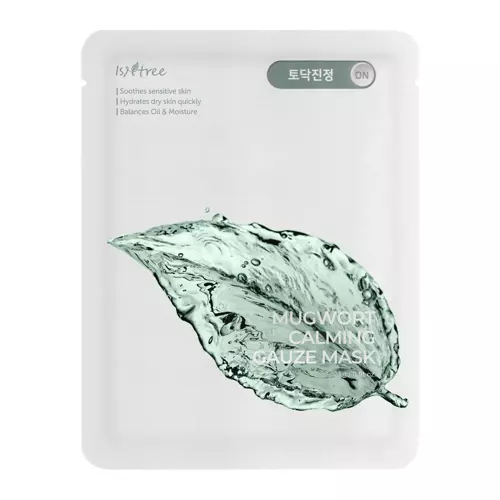 Isntree - Маска марлевая с экстрактом полыни - Mugwort Calming Gauze Mask - 23g