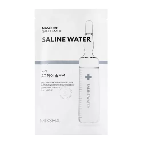 Missha - Mascure AC Care Solution Sheet Mask - Saline Water - Тканевая маска против высыпаний с экстрактом соленой воды - 28ml