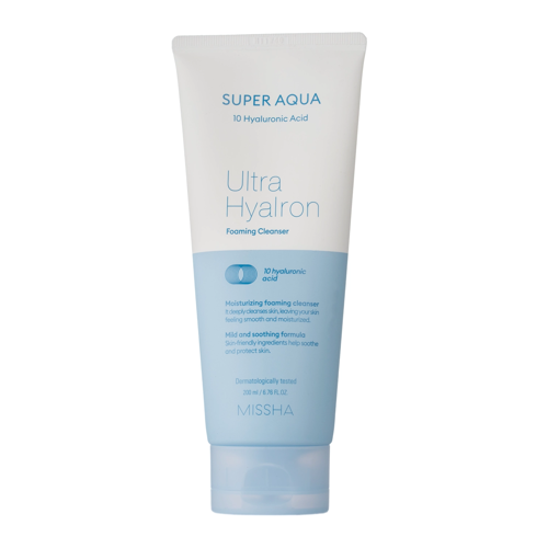 Missha - Super Aqua Ultra Hyalron Cleansing Foam - Увлажняющая пенка для умывания лица - 200ml