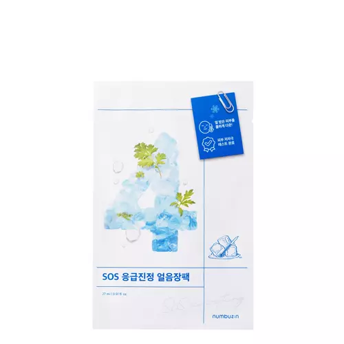 Numbuzin - No.4 - Охлаждающая тканевая маска для лица - Icy Soothing Sheet Mask - 27ml