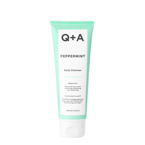 Q+A - Очищающий успокаивающий гель для лица с перечной мятой - Peppermint - Daily Cleanser - 125ml