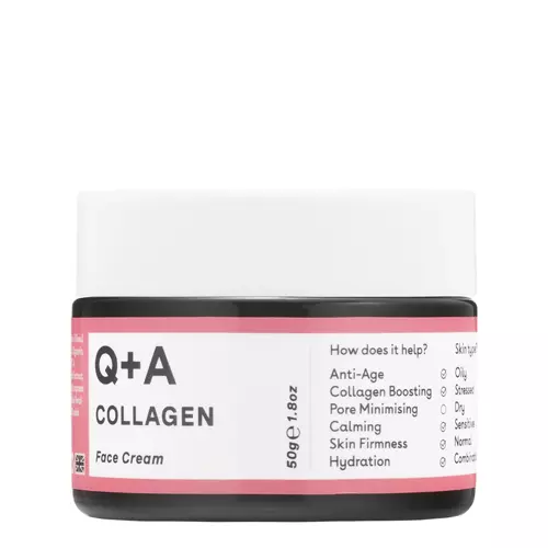 Q+A - Разглаживающий и укрепляющий крем для лица с коллагеном - Collagen - Face Cream - 50ml