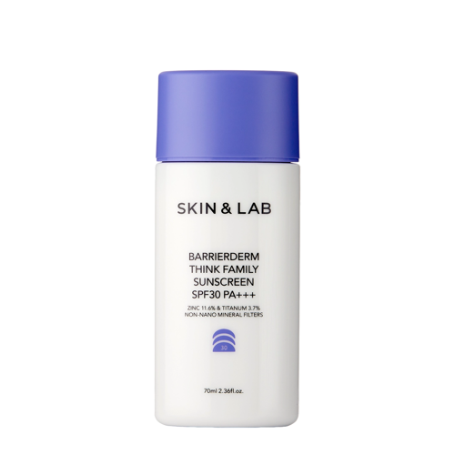 Skin&Lab - Barrierderm Think Family Sunscreen - Солнцезащитный крем для лица и тела с физическими фильтрами - 70ml